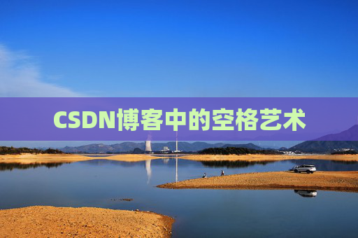 CSDN博客中的空格艺术
